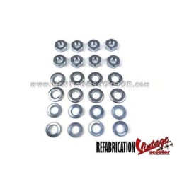 Jeu de 8 écrous de carters M 7mm clef de 12mm ACMA 1954-58 / 150 GL