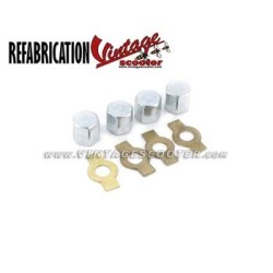 Jeu de 4 écrous borgnes têtes 12 mm avec rondelles frein ACMA 1954-58 / 150 GL