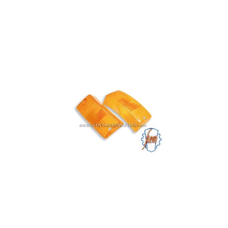 Paire de Cabochons De Clignotants Avant SIEM Vespa PX/ T5