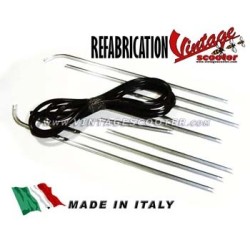 Baguettes de sol (jeu complet profilés + caoutchouc) Vespa ACMA 125 1956-58 / 150 GL