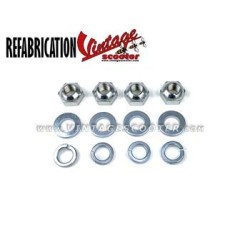 Kit de 4 ecrous Tête bombée de fixation de potence ACMA 125 1952-58