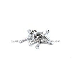 Jeu de 12 rivets alu tête fraisée bombée pour embouts baguettes de sol