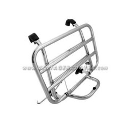 Porte bagages avant universel chromé Vespa/LML adhérent à la carrosserie