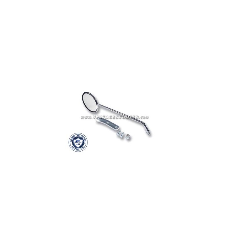 Rétroviseur Chromé Rond (Unitaire) Vespa Gauche Ou Droit Fixation Guidon