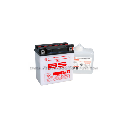 Batterie BB9B  avec acide Vespa PX /T5/COSA  12V/9Ah
