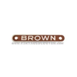 Plaquette BROWN pour selle ACMA 1955-58 / 150Gl
