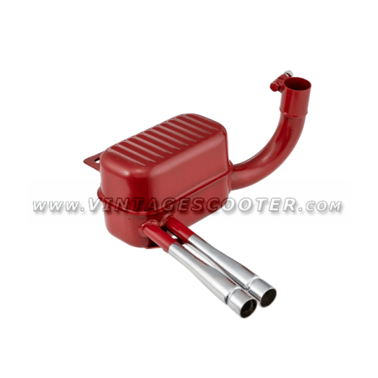 POT RACING  VESPA/ACMA 55-58 / 150 GL ROUGE DOUBLE SORTIES CHROMEES