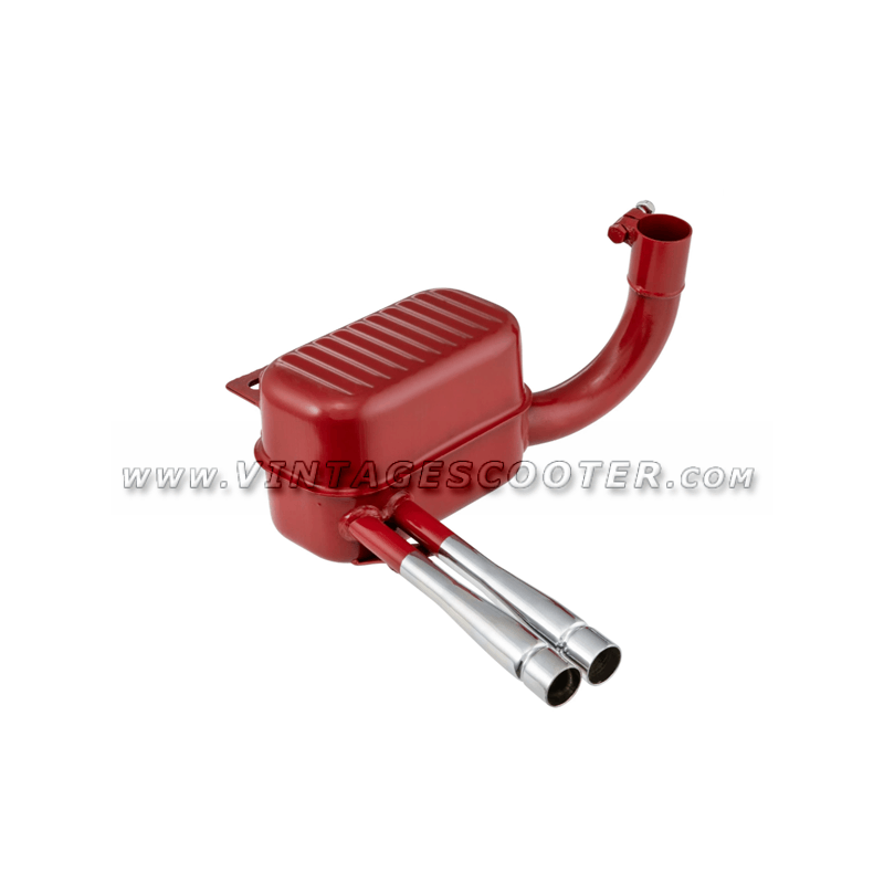 POT RACING  VESPA/ACMA 55-58 / 150 GL ROUGE DOUBLE SORTIES CHROMEES