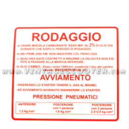 copy of Adhésif normes de rodage 2% Vespa 50 Bleu