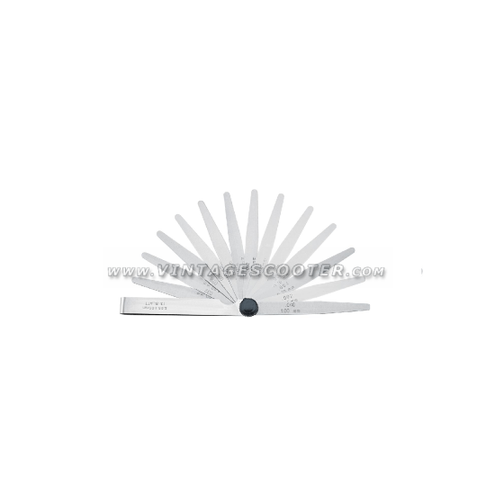 Jeu de 20 lames de cales d’épaisseur 0,05 – 1 mm pour réglage allumage Vespa Acma