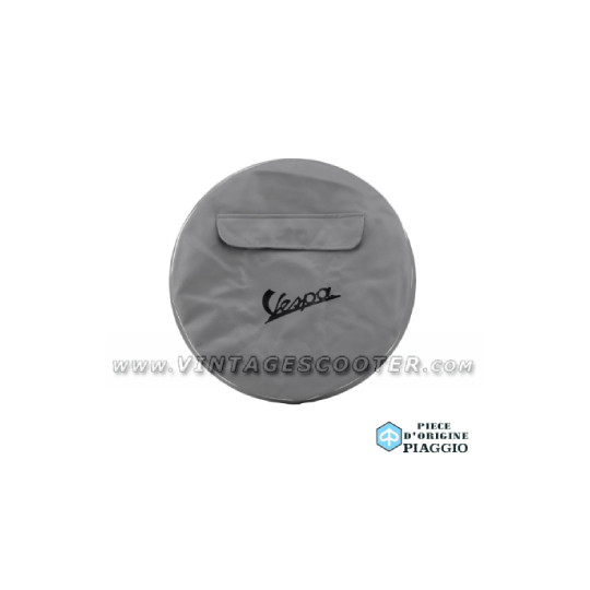 Housse  roue de secours grise Piaggio avec pochette / roues 10 pouces