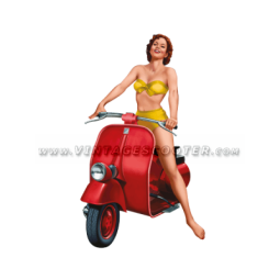 Pin-Up Vespa rouge