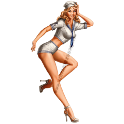 Pin-Up Blonde US Navy