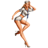 Pin-Up Blonde US Navy