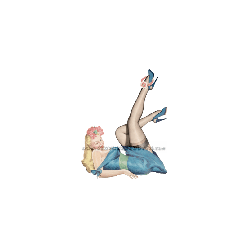 Pin-up robe bleue