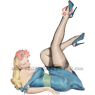 Pin-up robe bleue