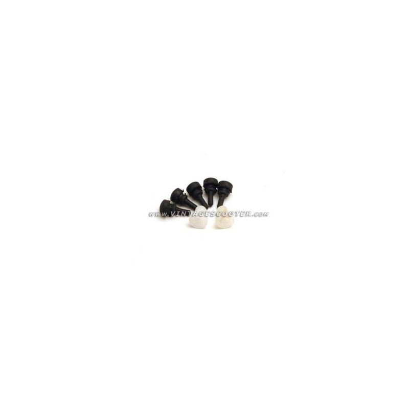 Silenblocs (kit) pour portière moteur + pivots éflon Vespa 50 1° série petite porte