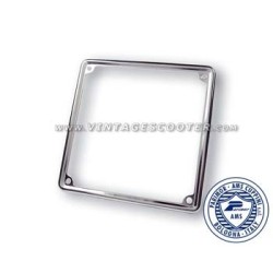 Entourage de plaque acier inoxydable chromé Vespa 17x17cm