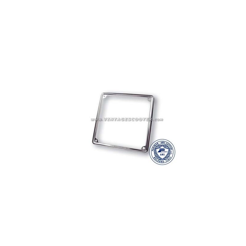 Entourage de plaque acier inoxydable chromé Vespa 17x17cm